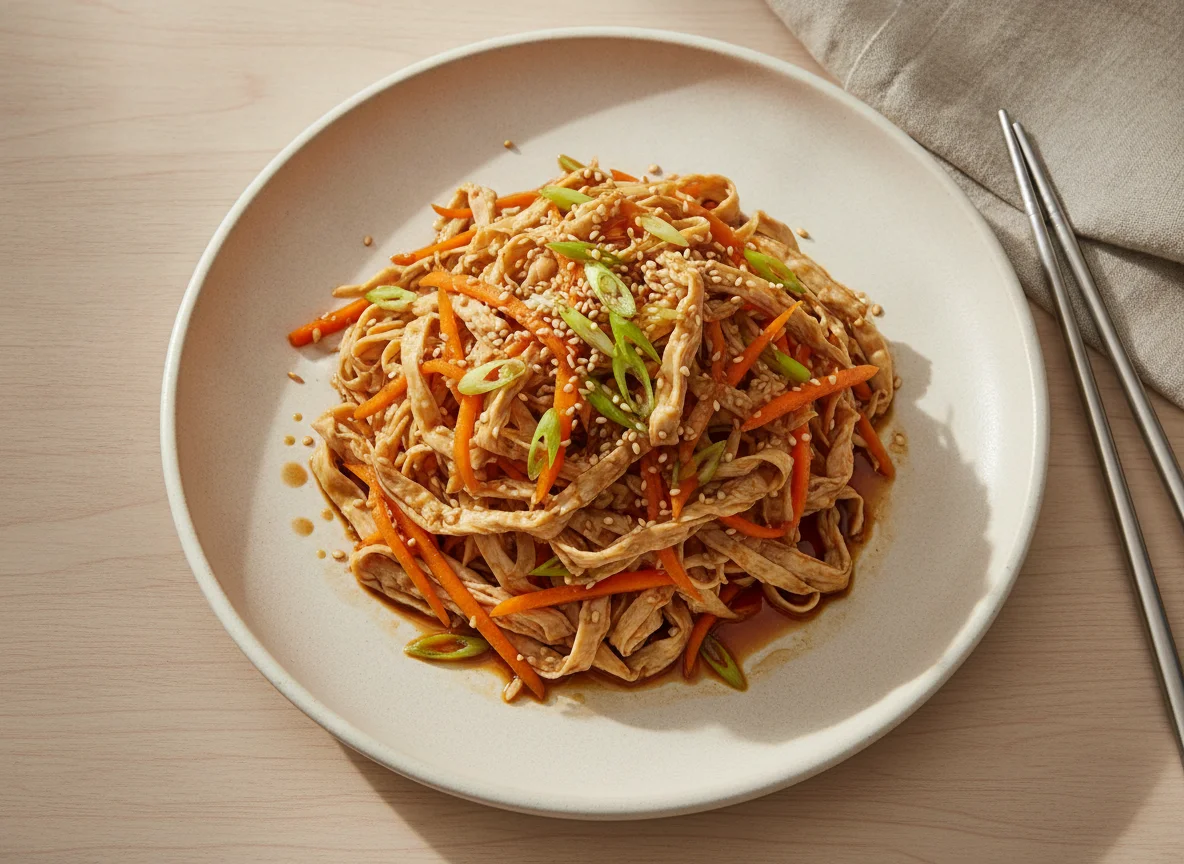 Fuzhu salad with carrots photo