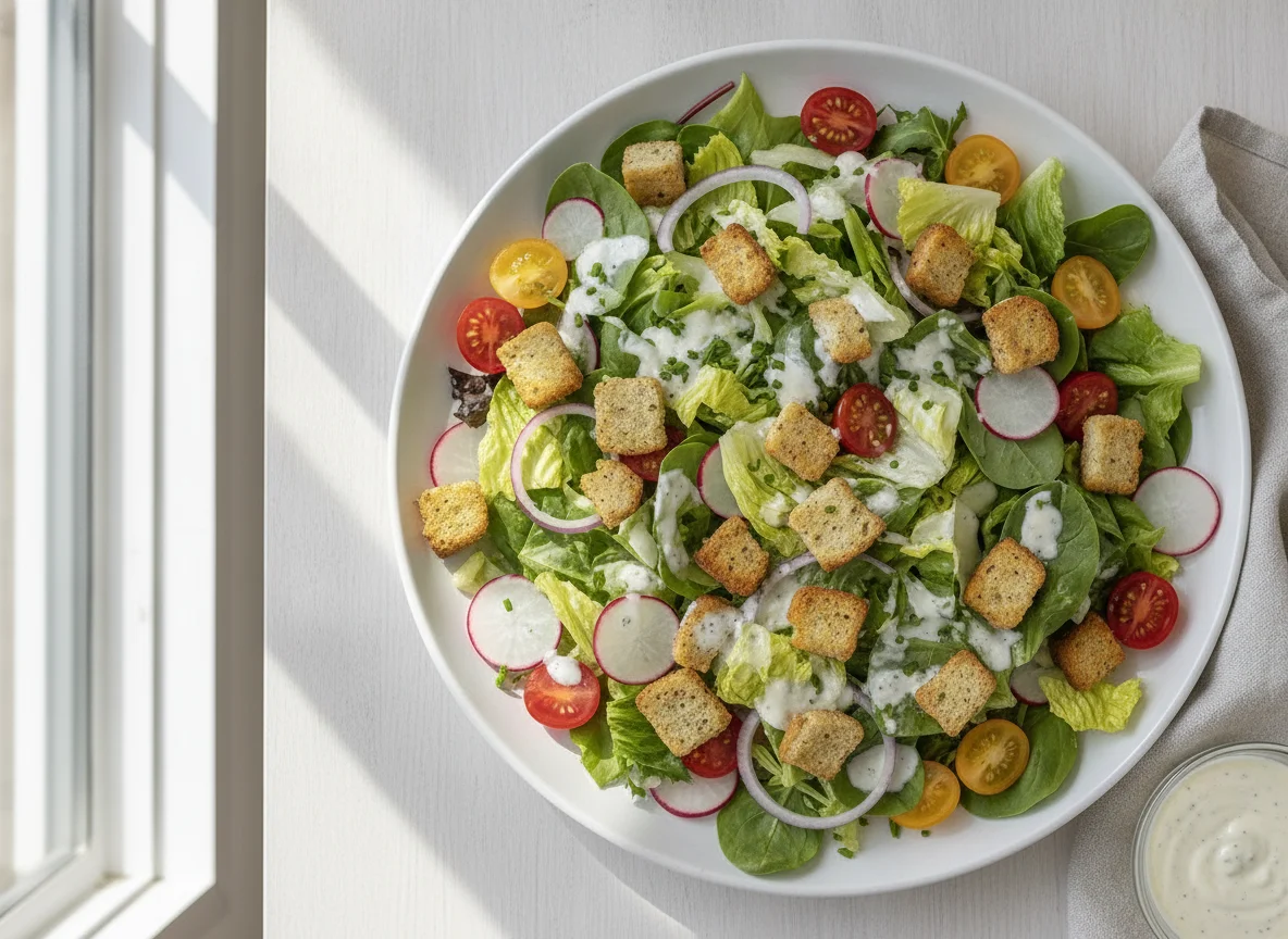 Garden Salad with Creamy Dressing photo