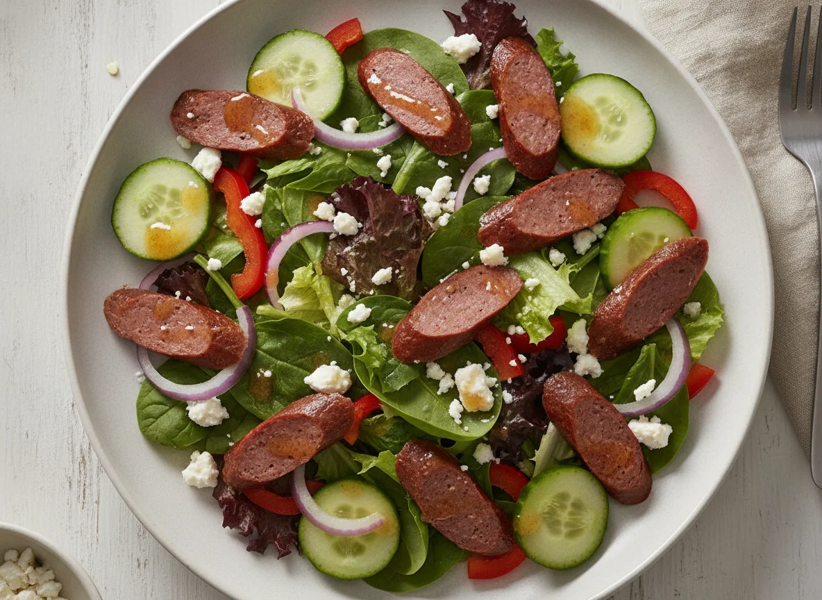 Garden Salad with Pepperettes photo