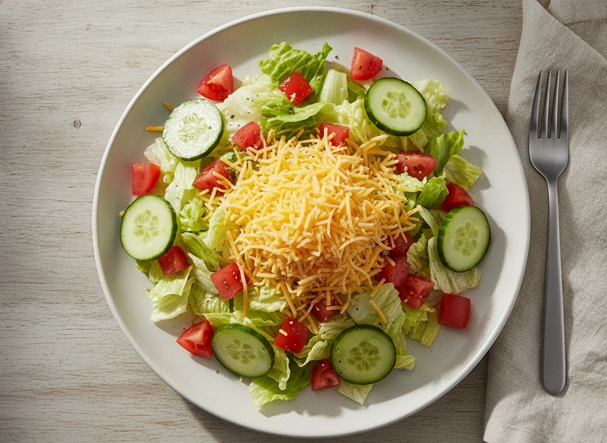 Garden Salad with Shredded Cheese photo