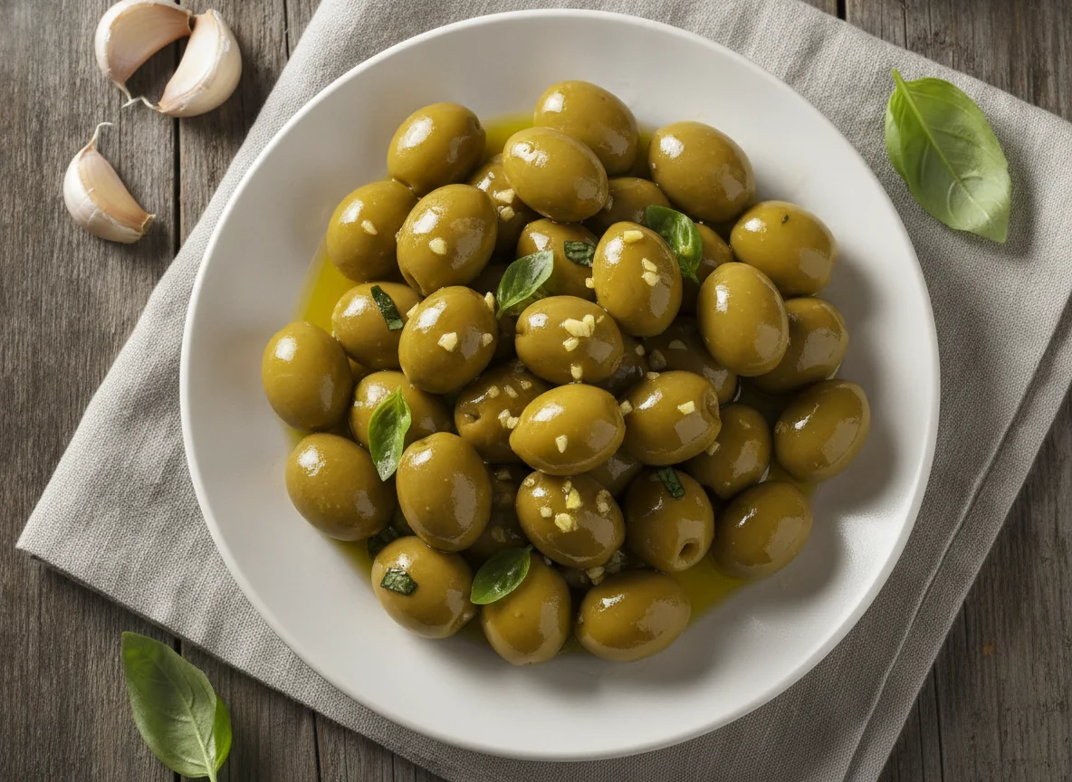 Garlic & Basil Olives photo