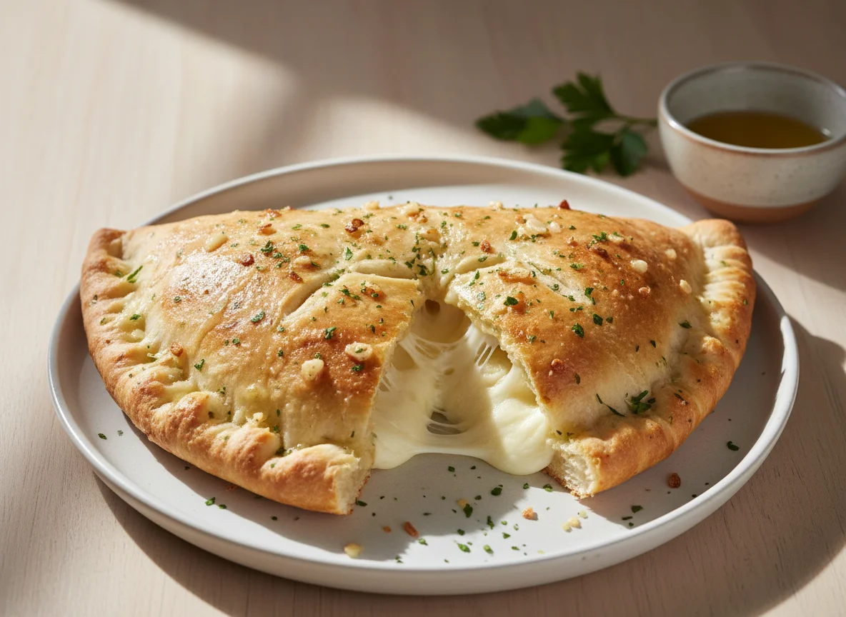 Garlic Bread Calzone with Cheese photo