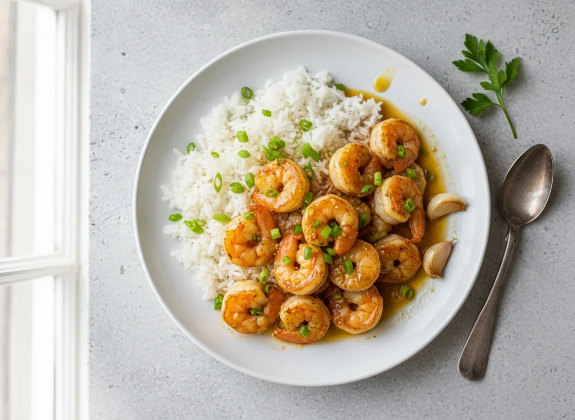 Garlic Butter Shrimp with Rice photo