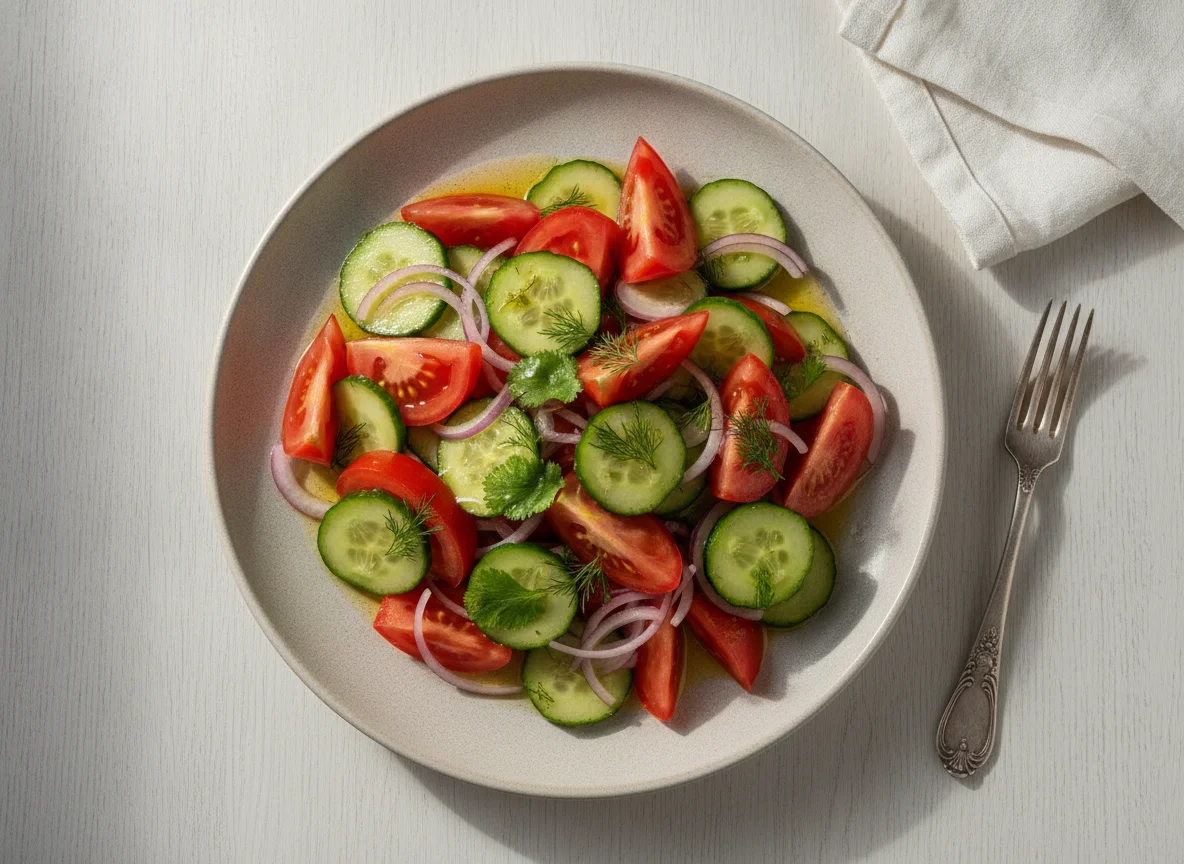 Georgian Cucumber and Tomato Salad photo
