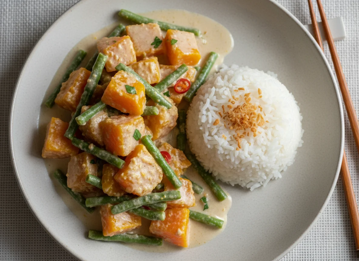 Ginataang Kalabasa at Sitaw with Rice photo