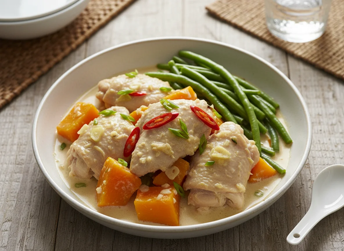 Ginataang Manok with Kalabasa and Sitaw photo