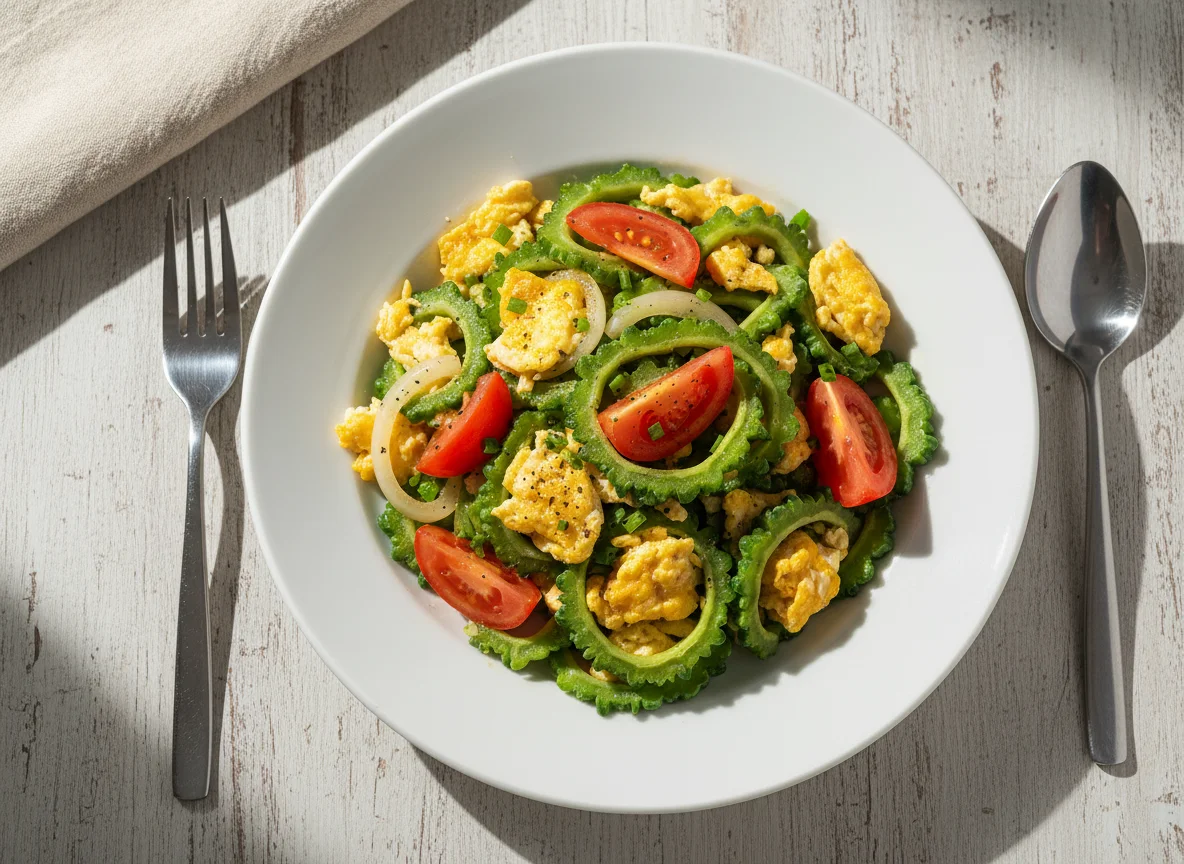 Ginisang Ampalaya with Egg photo