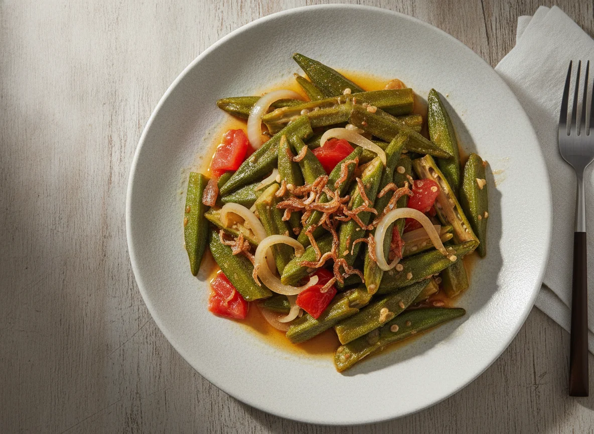 Ginisang Okra with Dilis photo