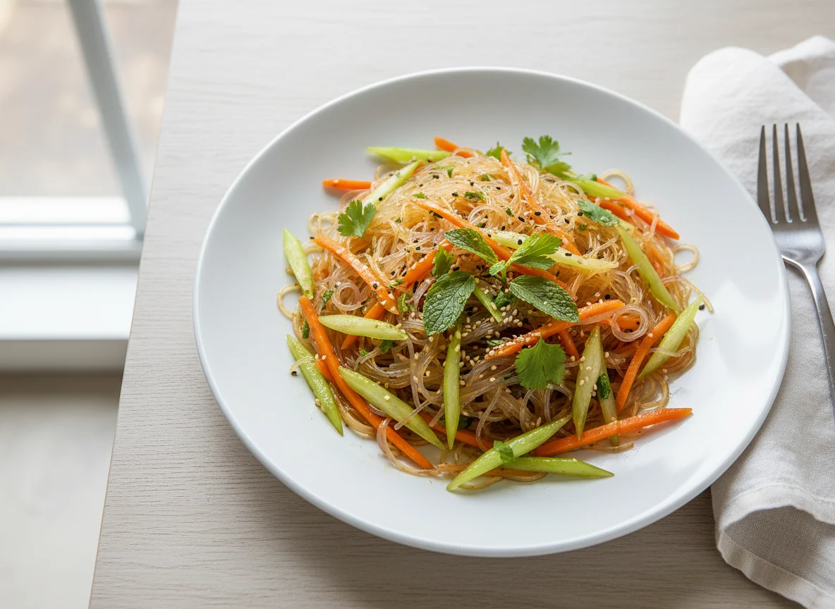 Glass Noodle Salad with Carrots and Celery photo
