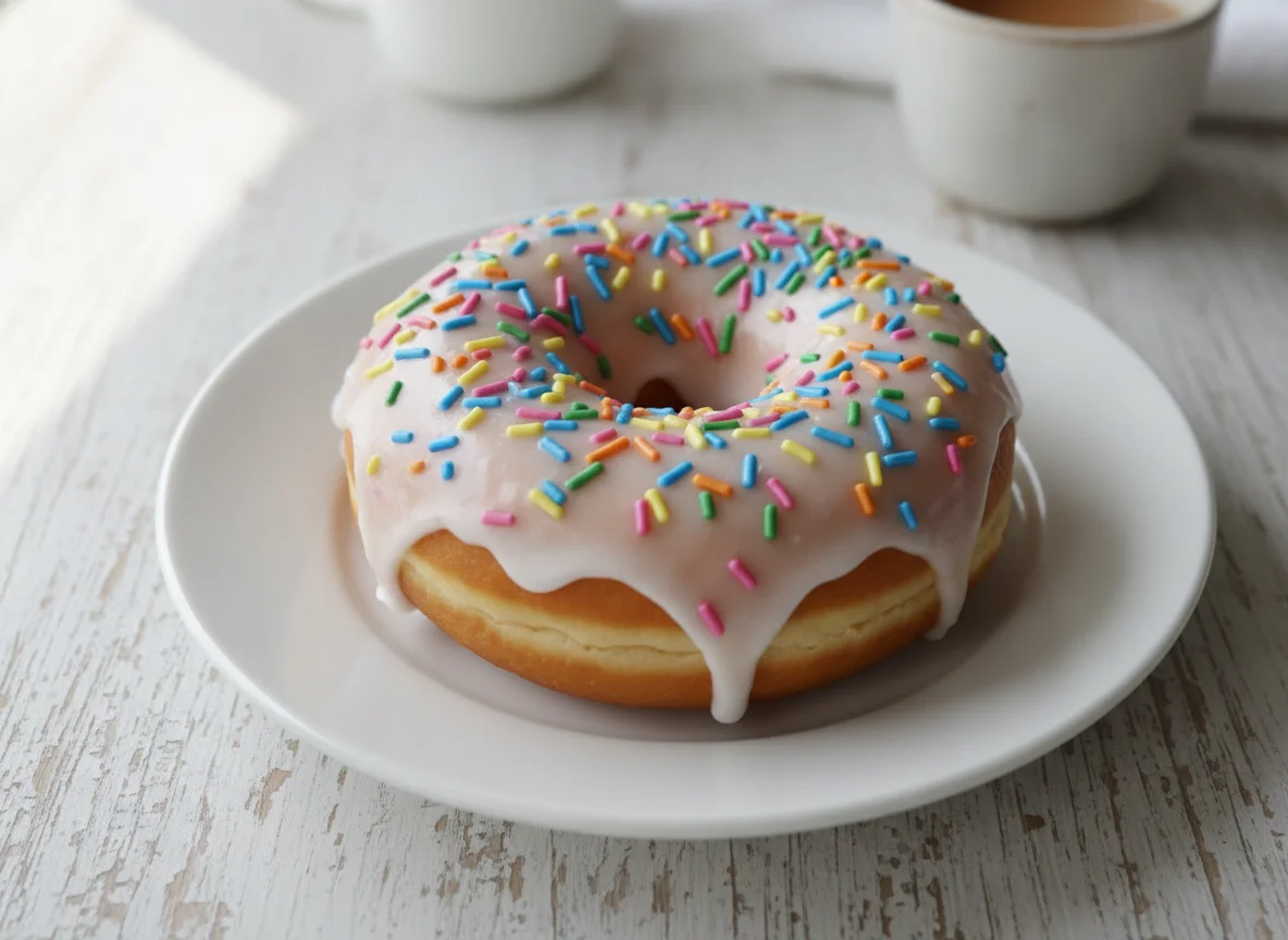 Glazed Donut with Sprinkles photo