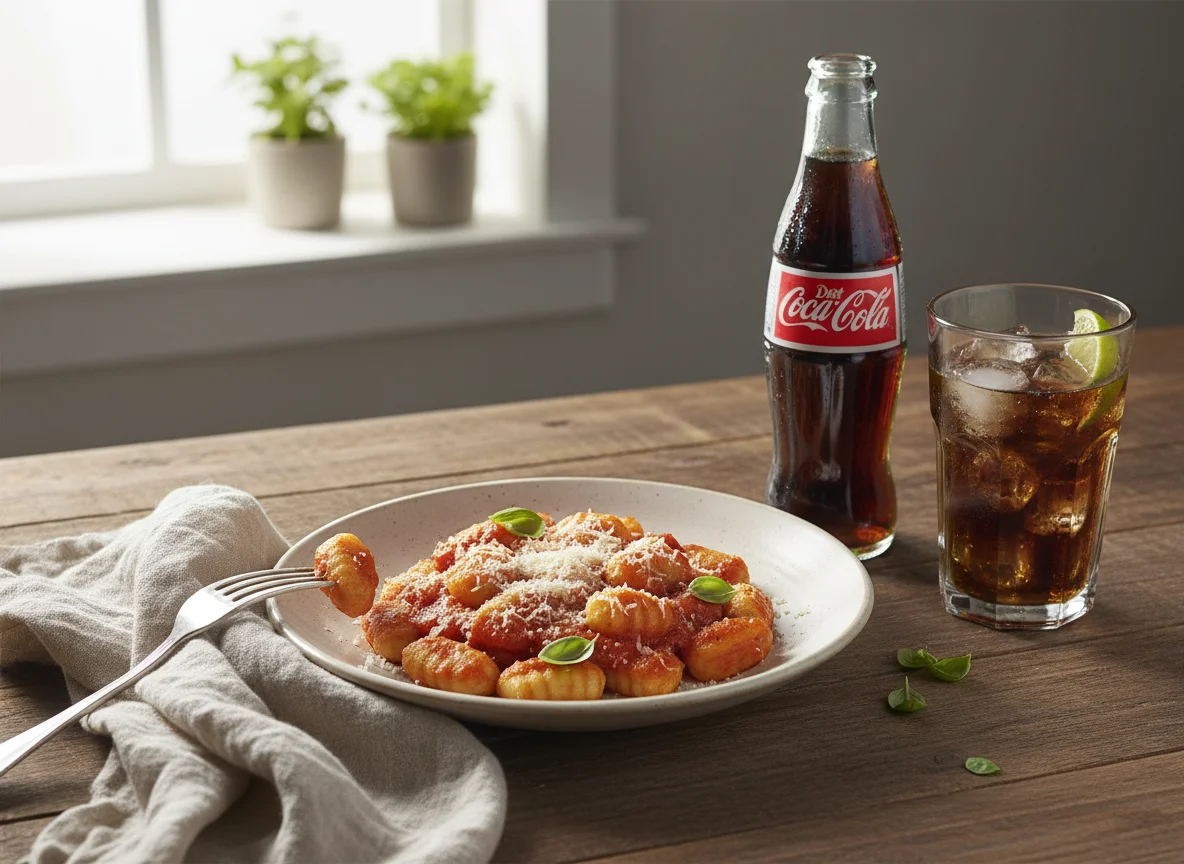 Gnocchi with Tomato Sauce and Diet Coke photo