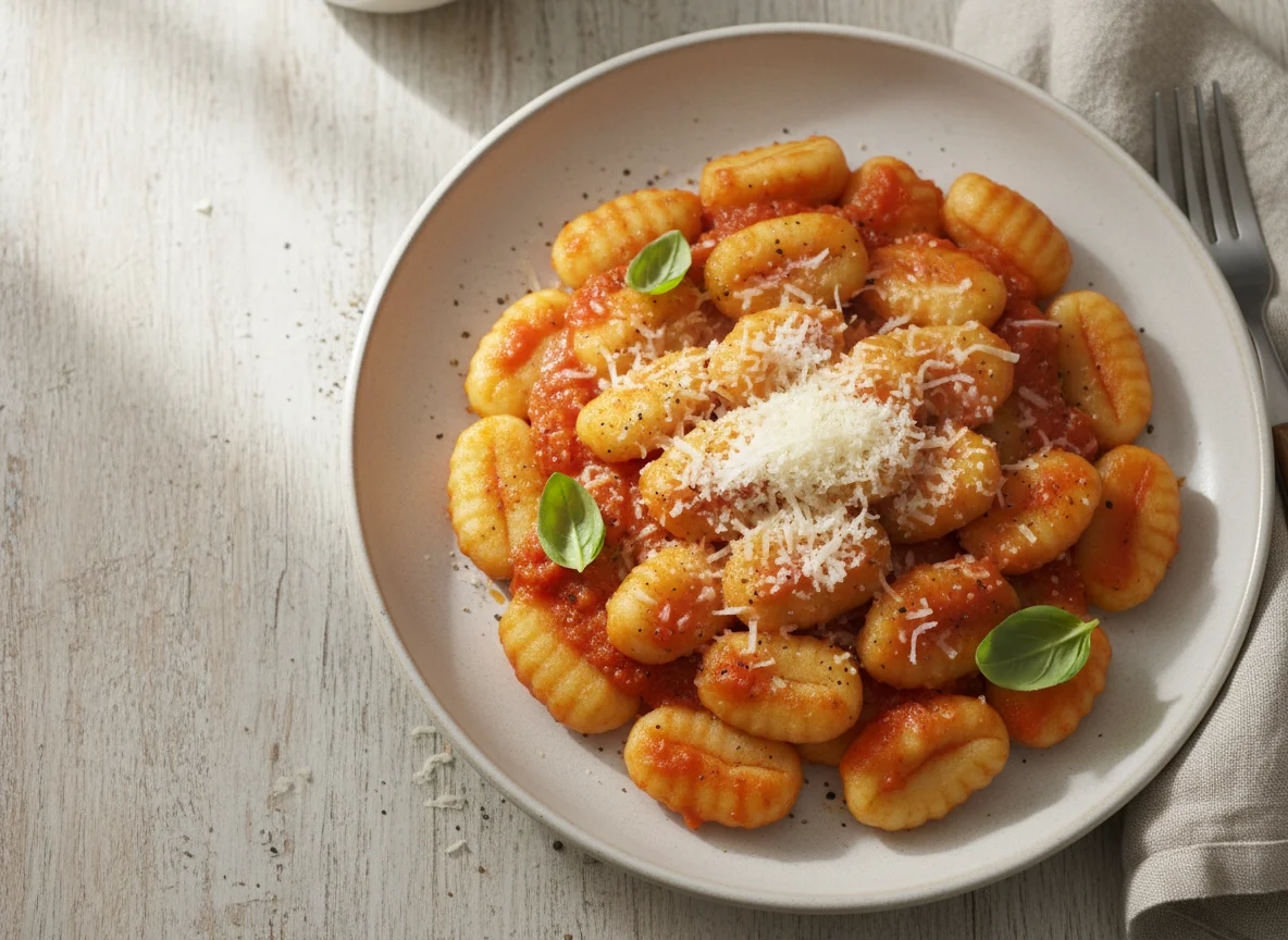 Gnocchi with Tomato Sauce and Parmesan photo