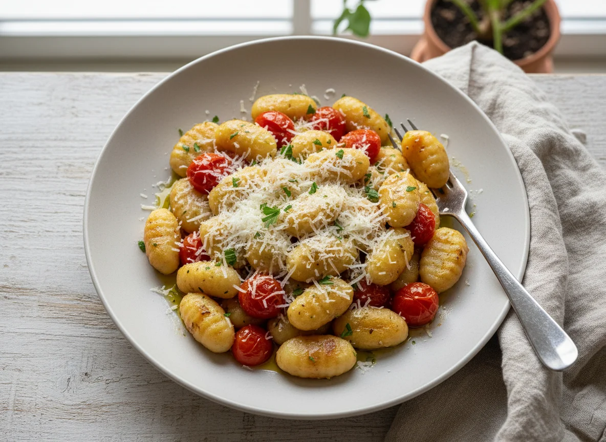 Gnocchi with Tomatoes and Parmesan photo