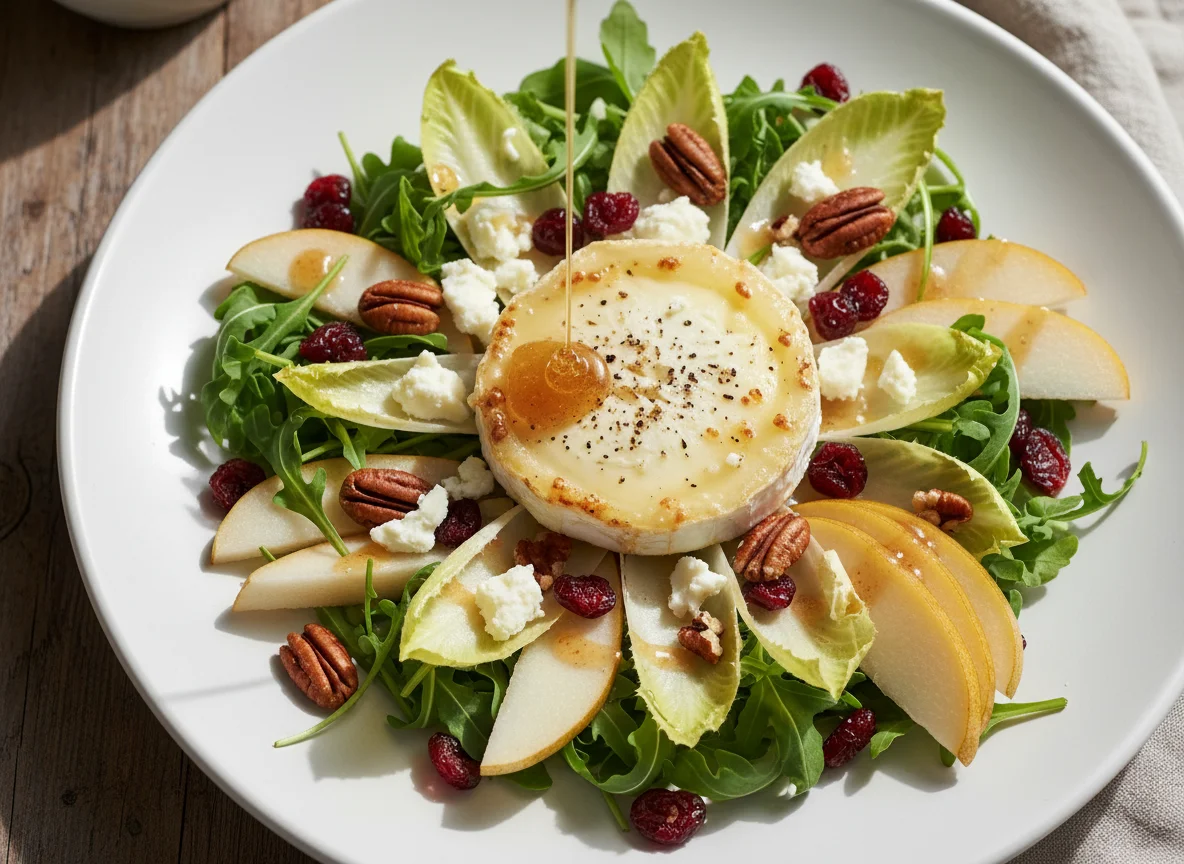 Goat Cheese Salad with Pecans and Berries photo
