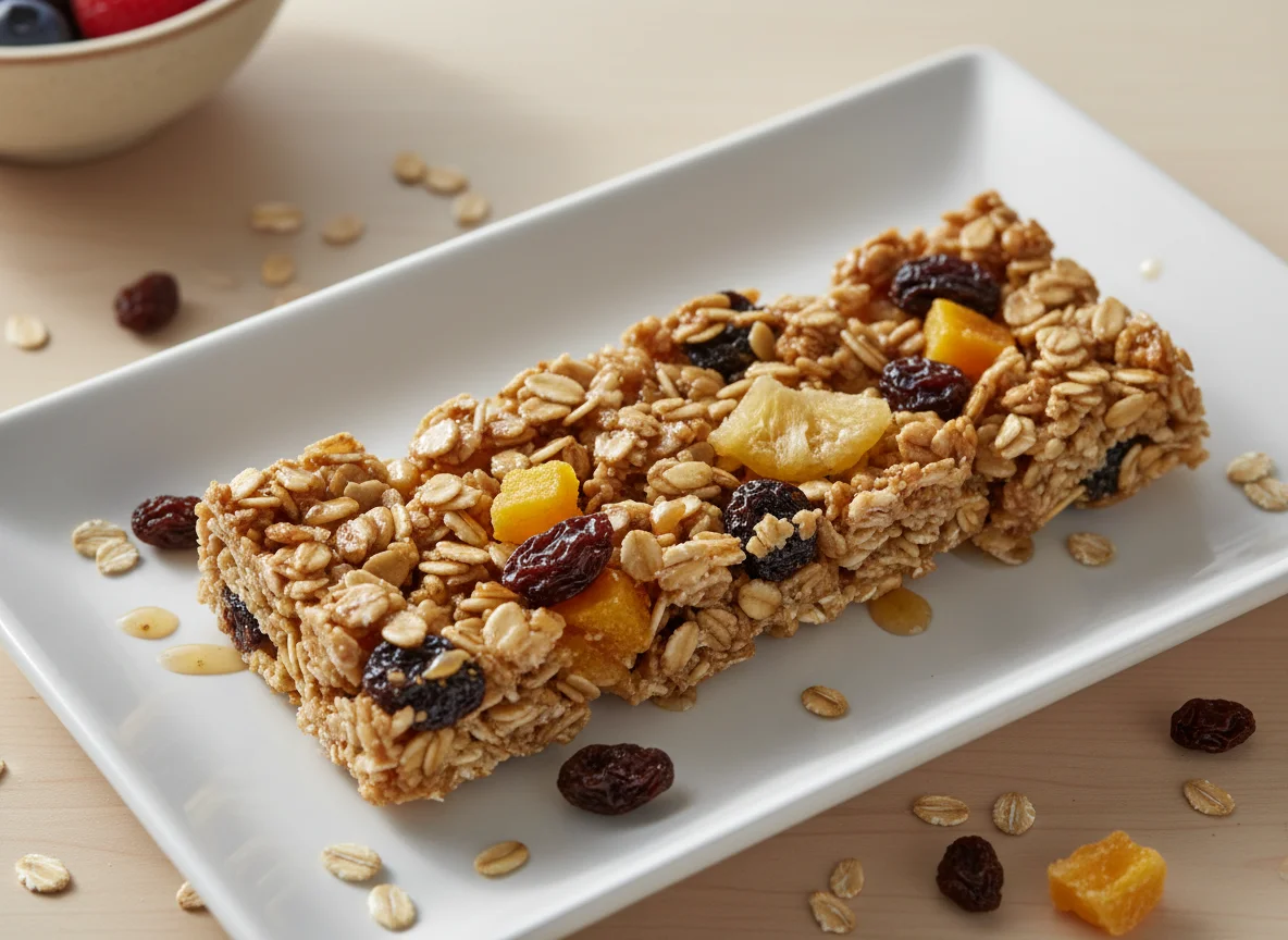 Granola Bar with Raisins and Dried Fruit photo