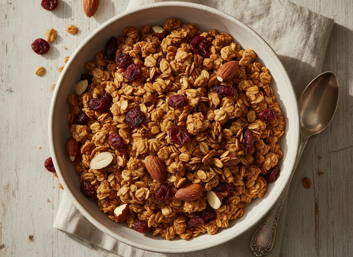 Granola with Cranberries and Almonds photo