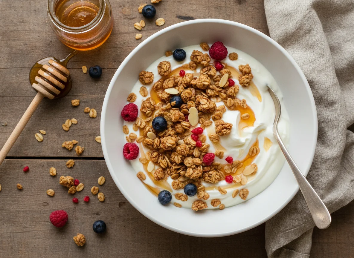 Granola with Yogurt and Honey photo
