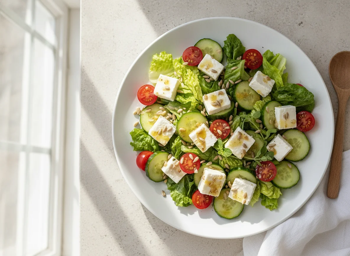 Greek Salad with Feta and Cucumber photo