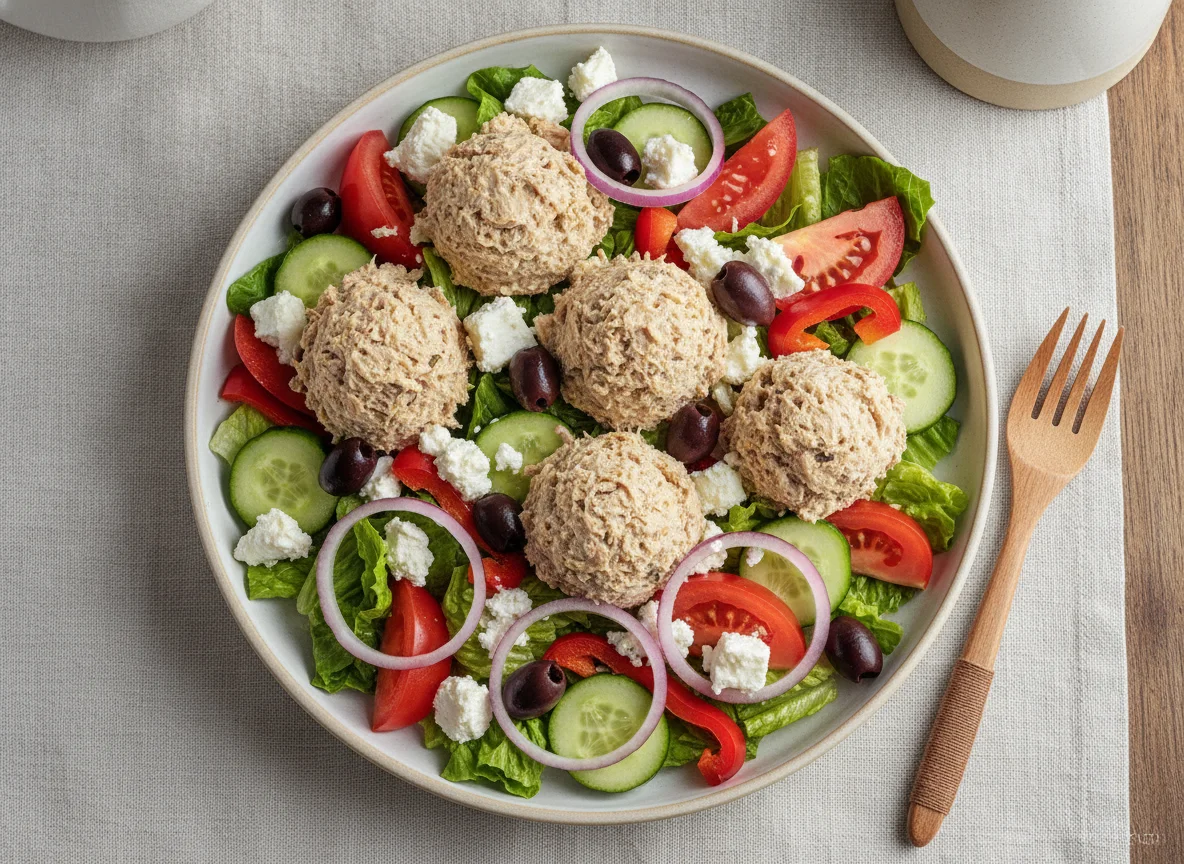 Greek Salad with Tuna photo