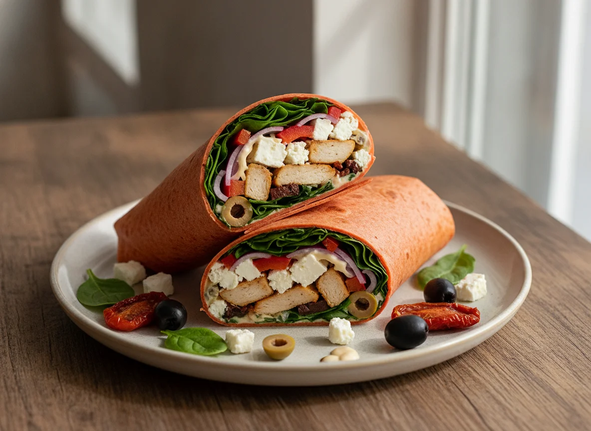 Greek Style Chicken Wrap photo