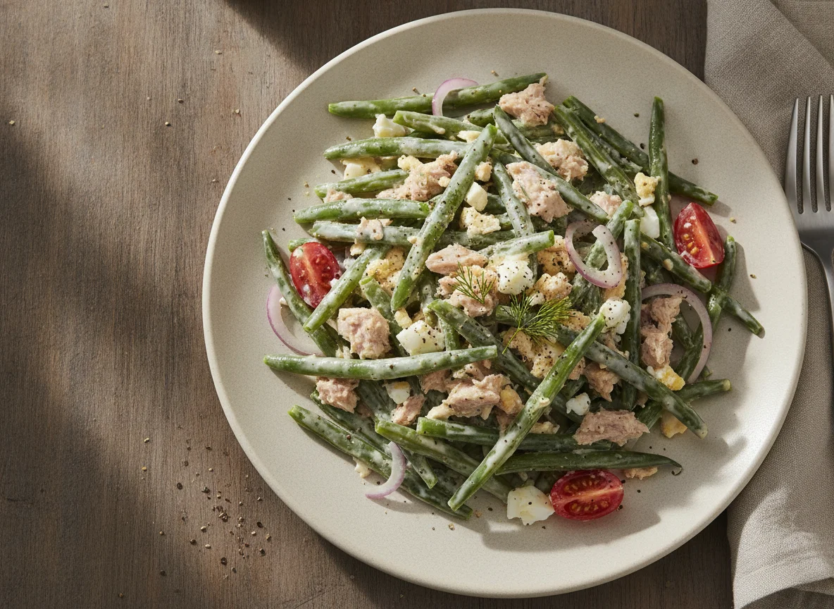 Green Bean Salad with Creamy Dressing photo