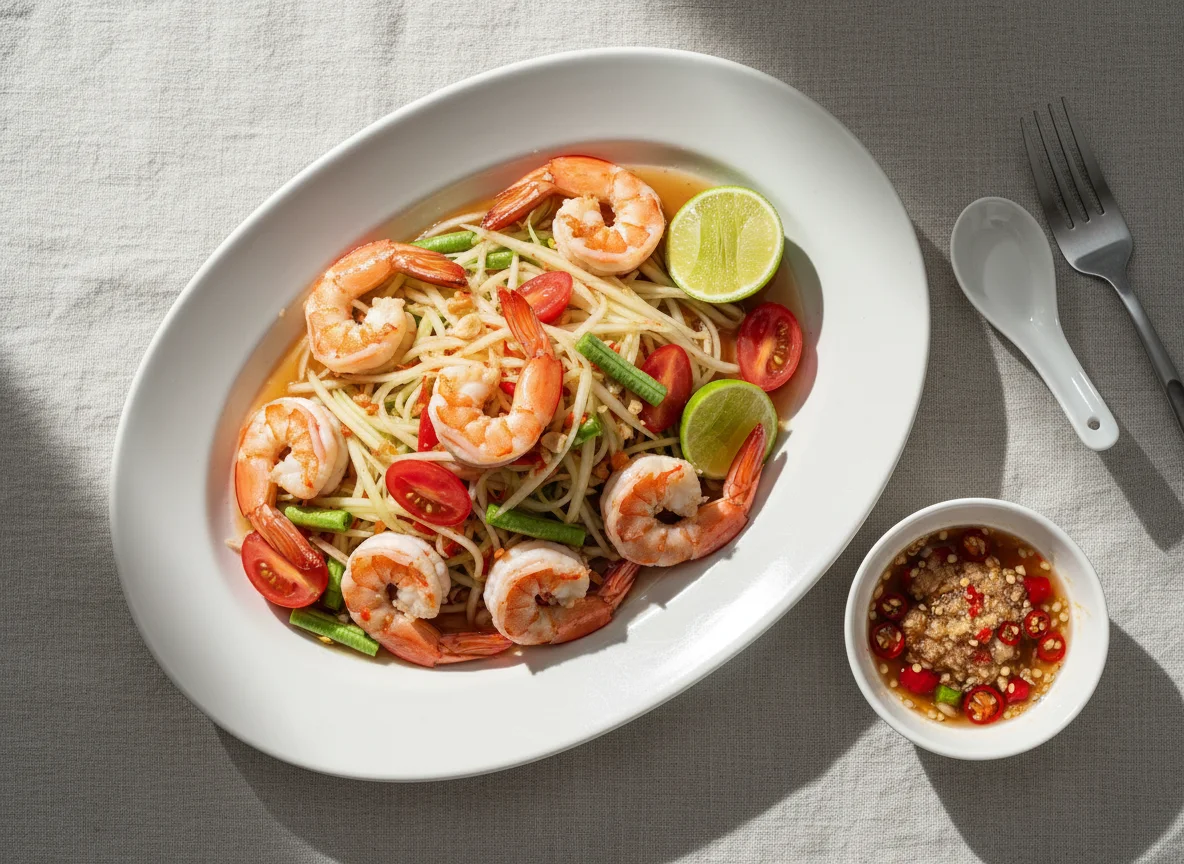 Green Papaya Salad with Shrimp (Som Tum) photo