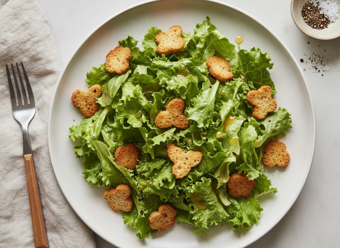 Green Salad with Croutons photo