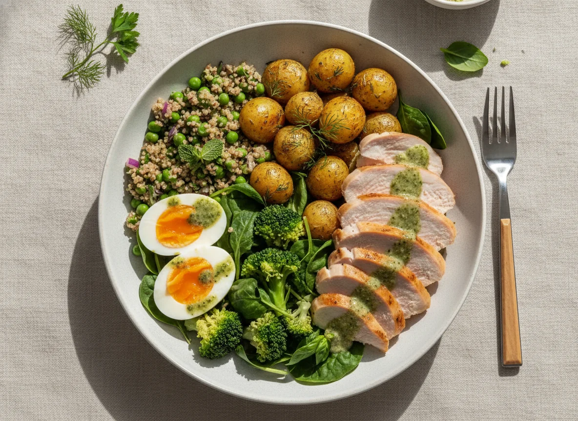 Green Spring Bowl with Turkey photo