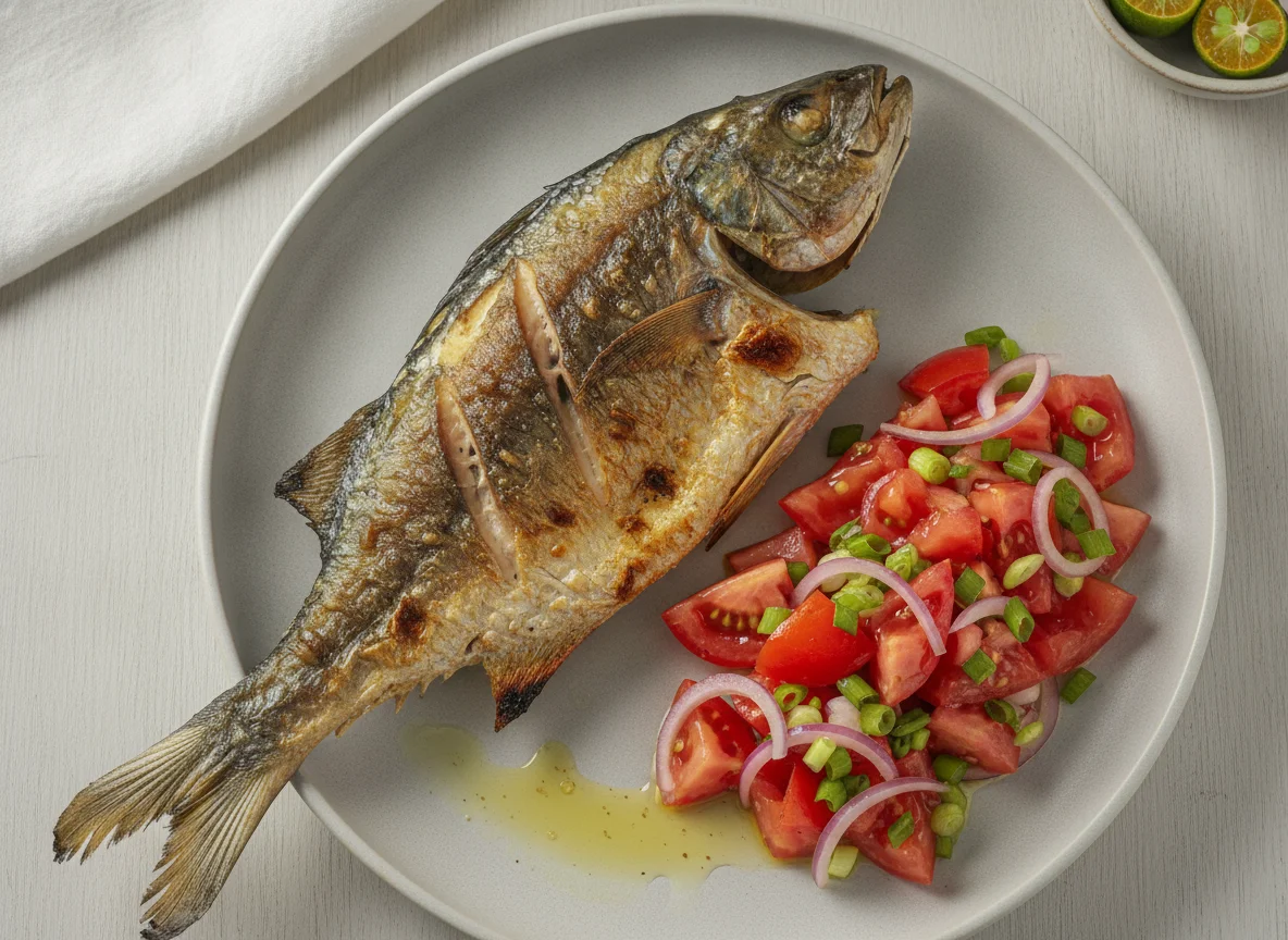 Grilled Bangus with Ensaladang Kamatis photo