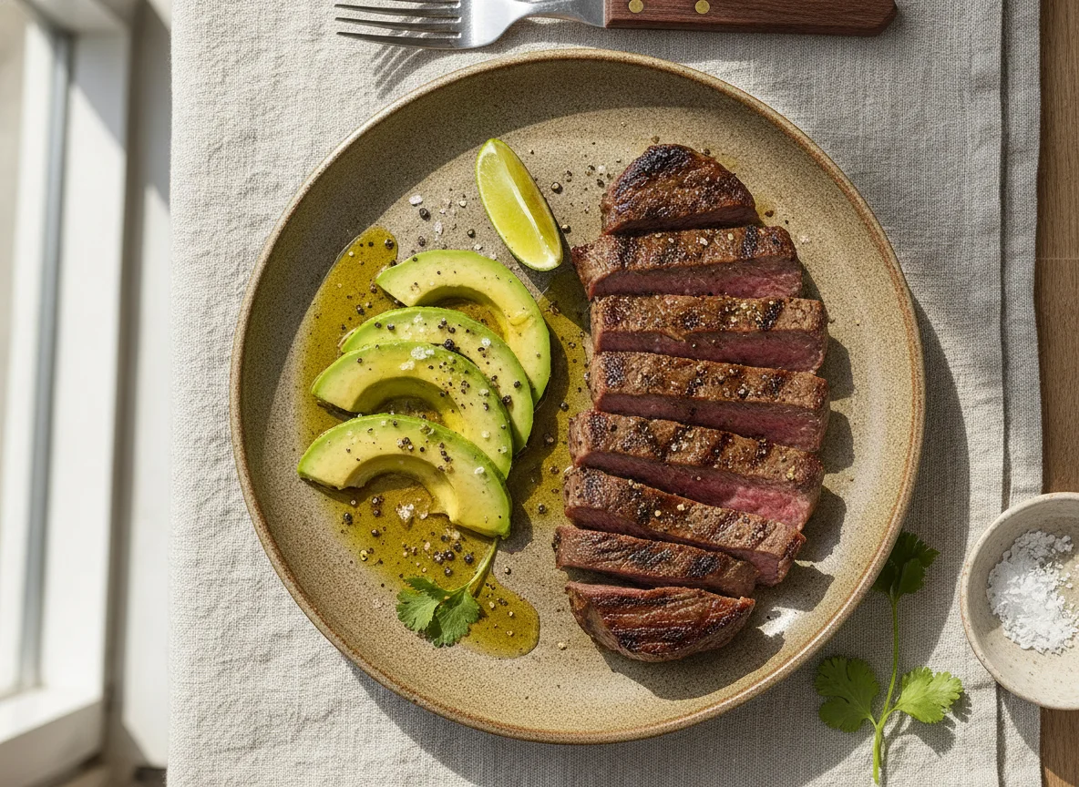Grilled Beef with Avocado photo