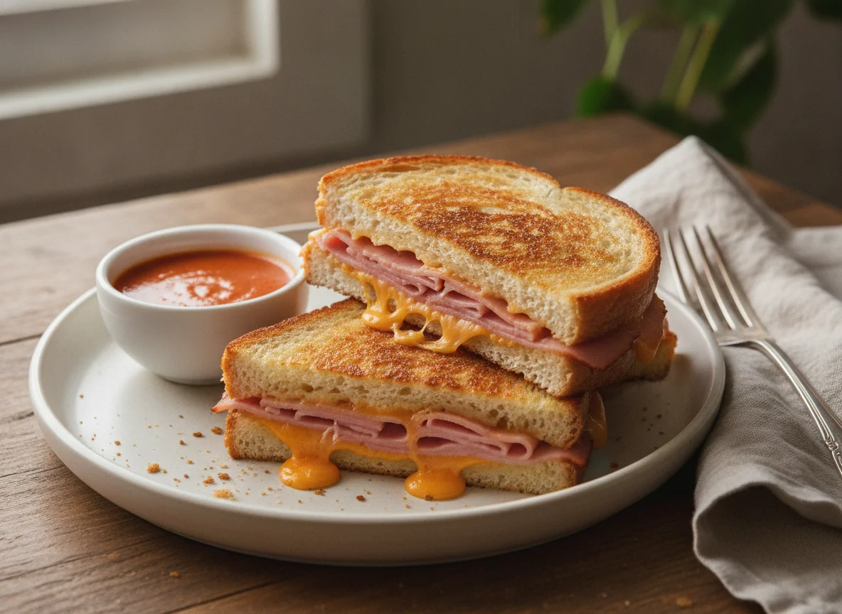 Grilled Cheese and Ham Panini photo