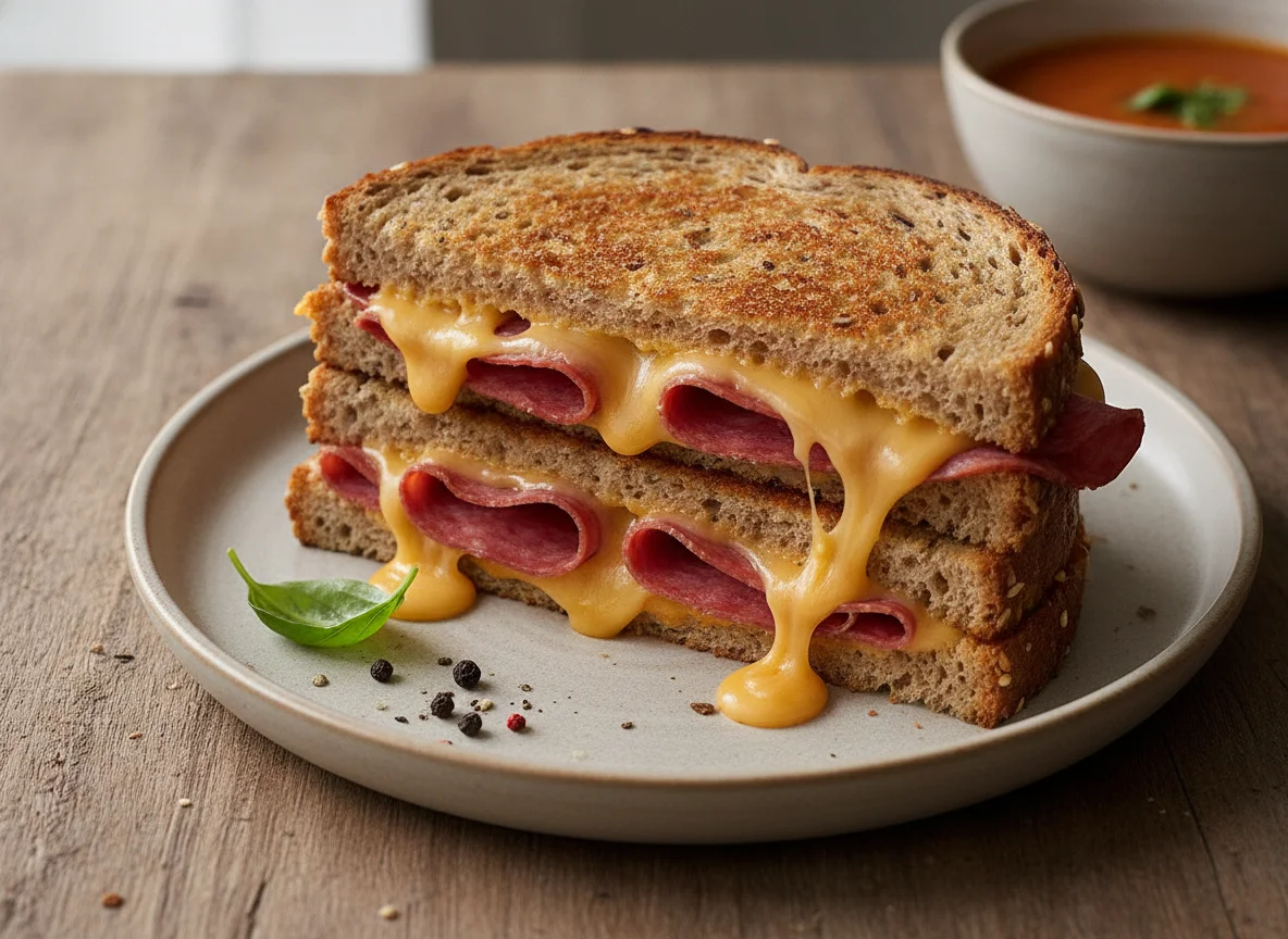 Grilled Cheese and Salami Sandwich photo