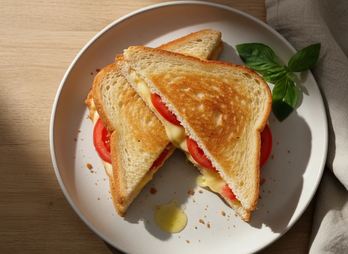 Grilled Cheese and Tomato Sandwich photo