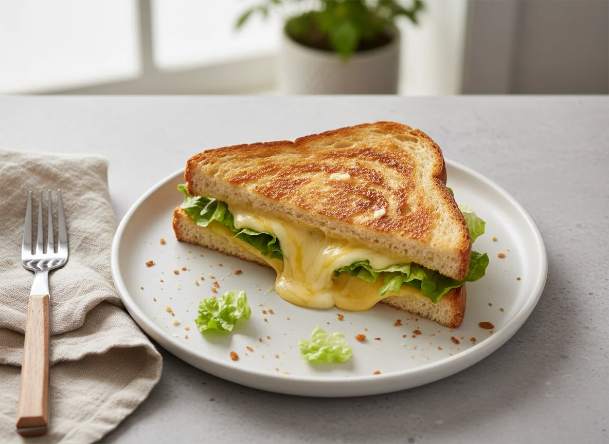 Grilled Cheese Sandwich with Lettuce photo
