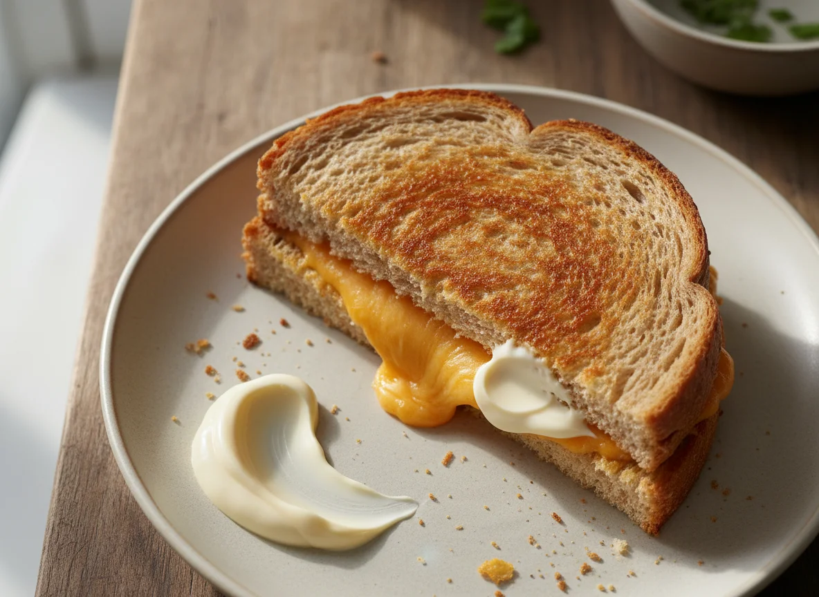 Grilled Cheese Sandwich with Mayonnaise photo