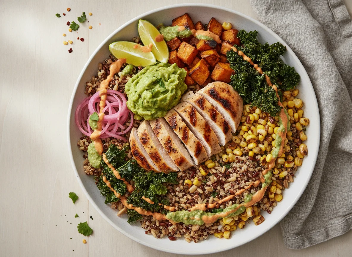 Grilled Chicken and Avocado Grain Bowl photo