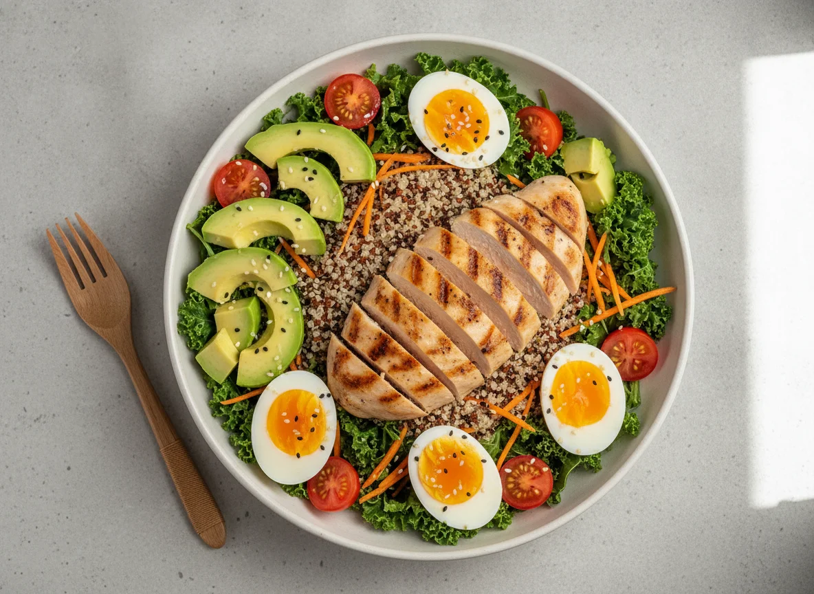 Grilled Chicken and Quinoa Salad Bowl photo