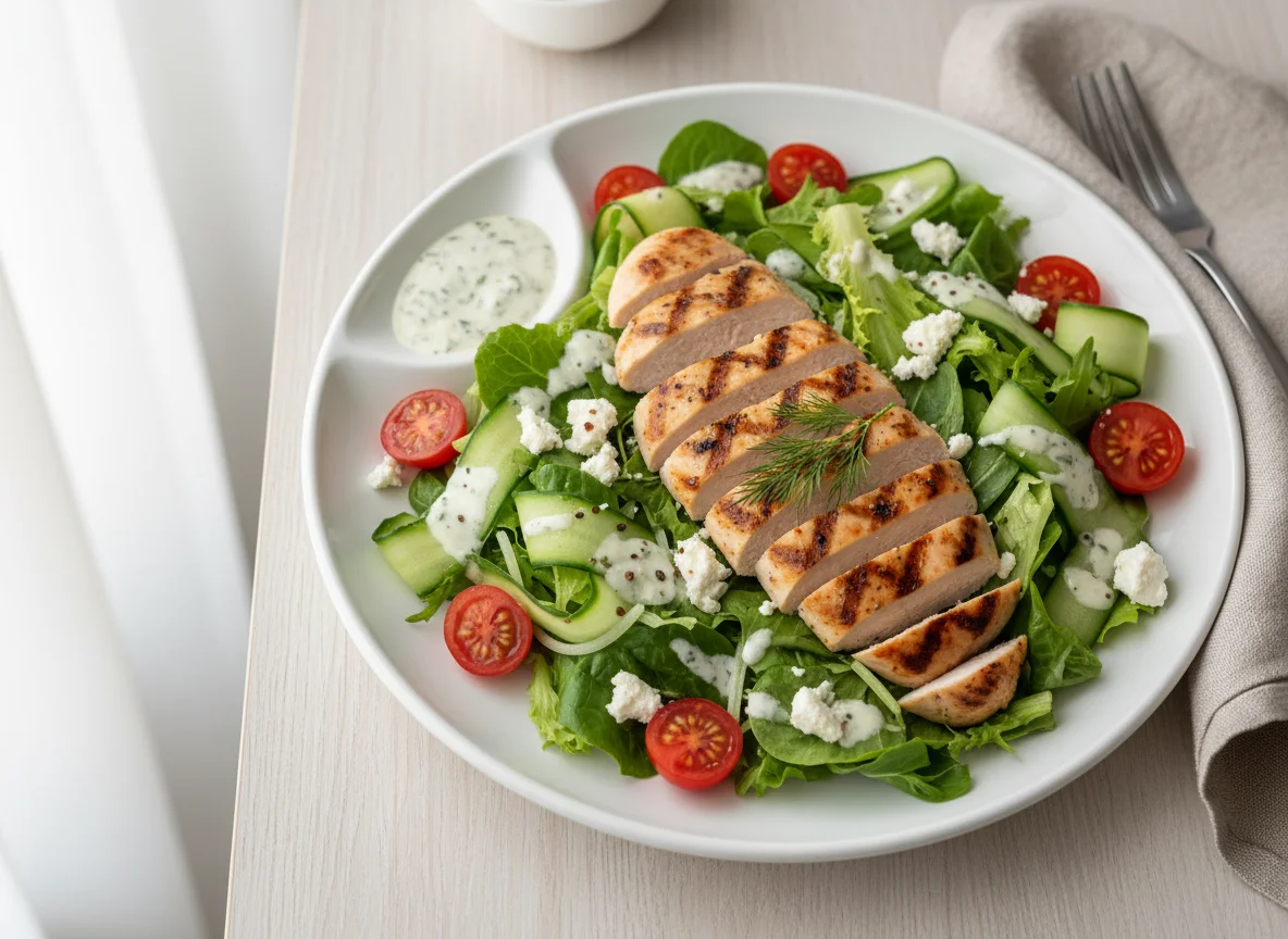 Grilled Chicken and Salad photo