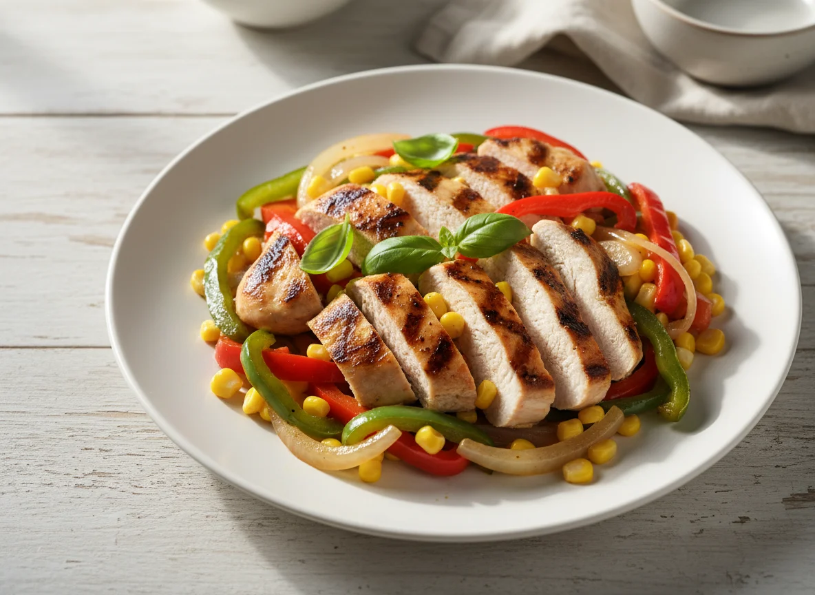 Grilled Chicken and Vegetable Stir-fry photo