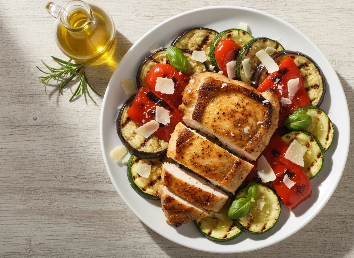 Grilled Chicken and Vegetables photo