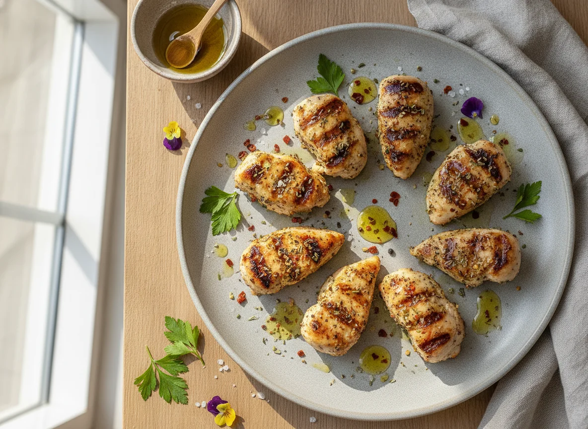 Grilled Chicken Breast Bites with Herbs photo
