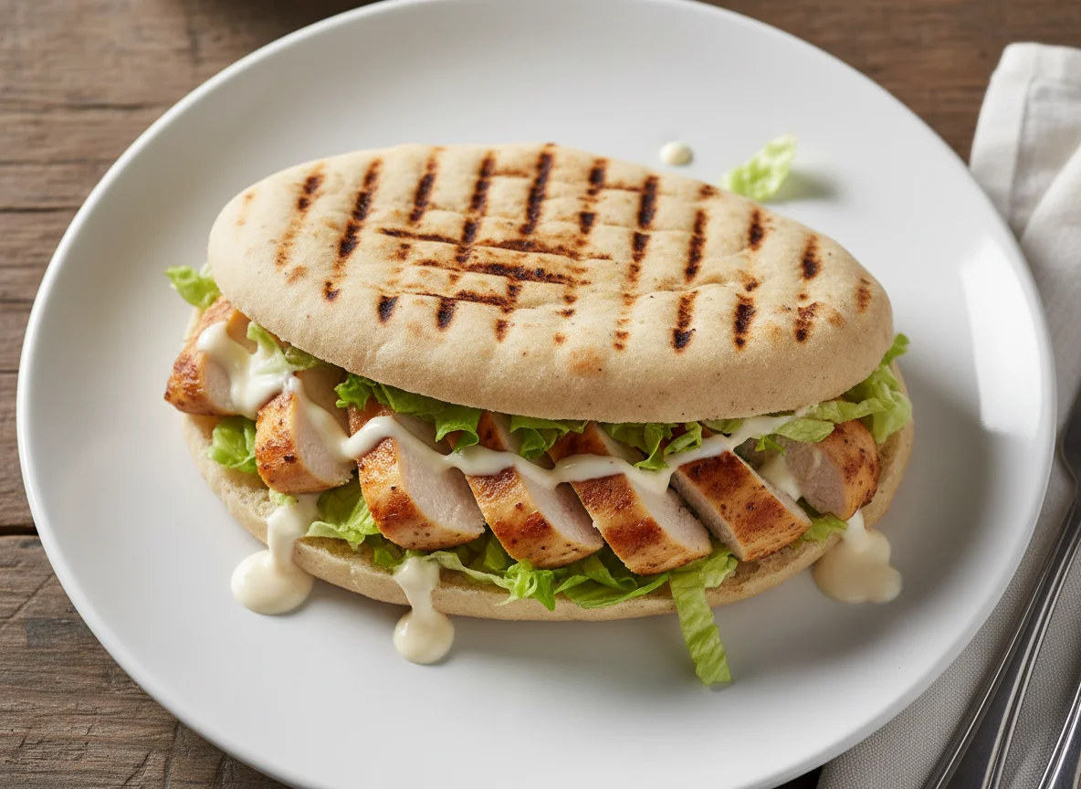 Grilled Chicken Flatbread Sandwich photo