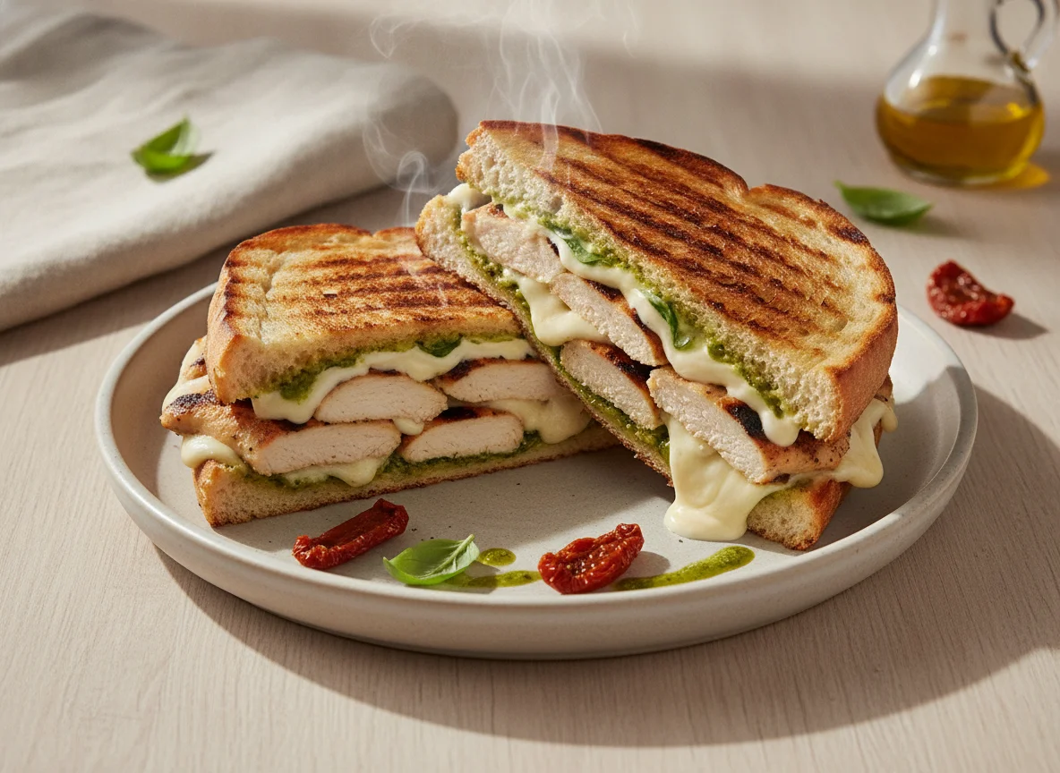 Grilled Chicken Panini Sandwich photo