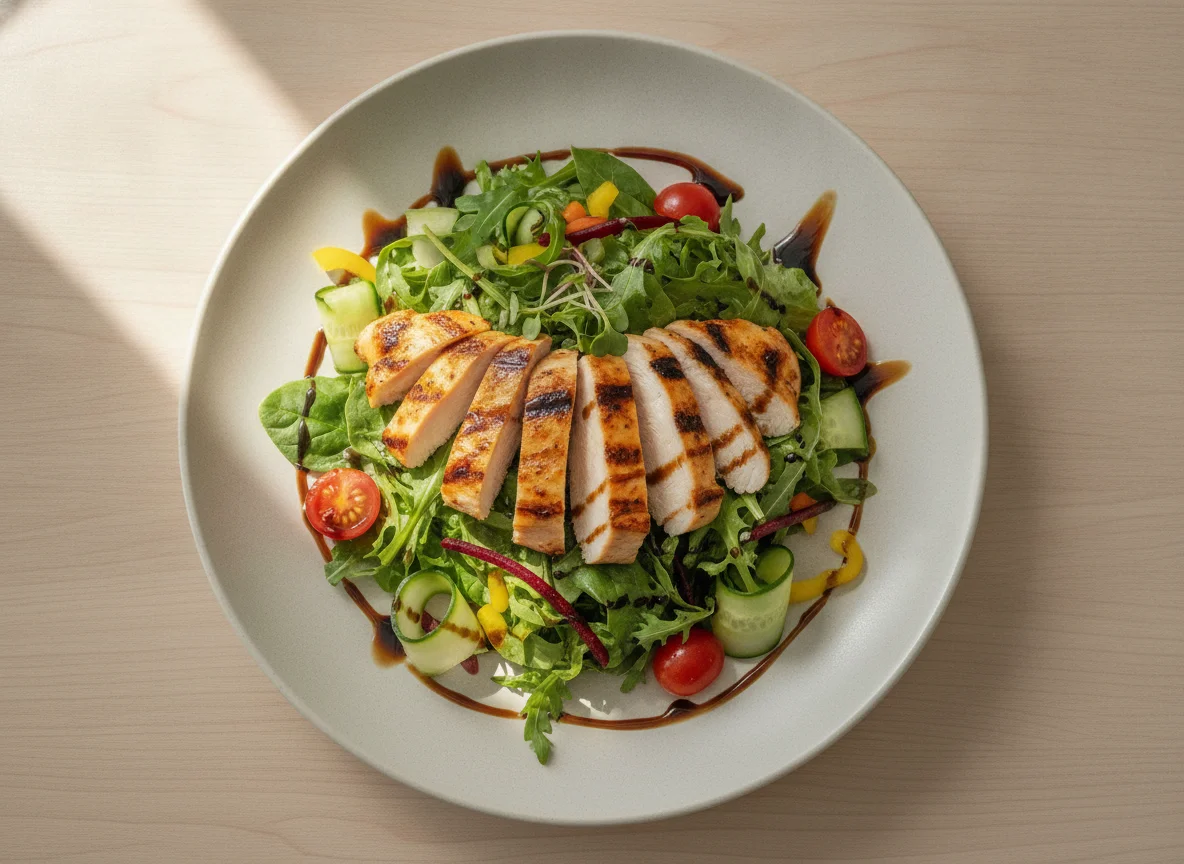 Grilled Chicken Salad with Balsamic Glaze photo