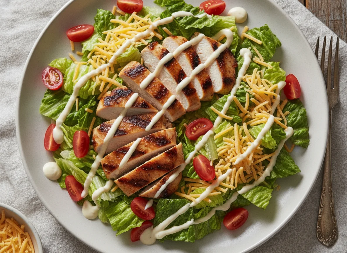 Grilled Chicken Salad with Creamy Dressing photo