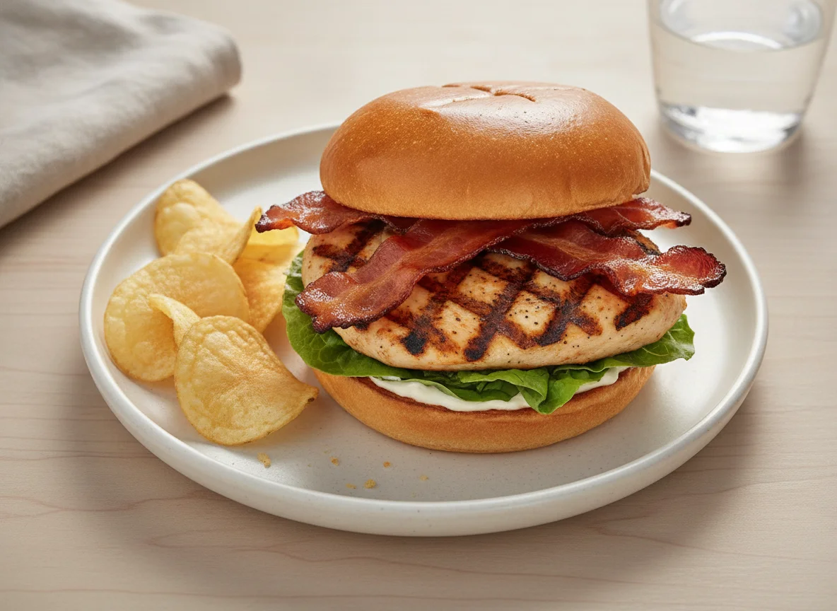 Grilled Chicken Sandwich with Bacon photo