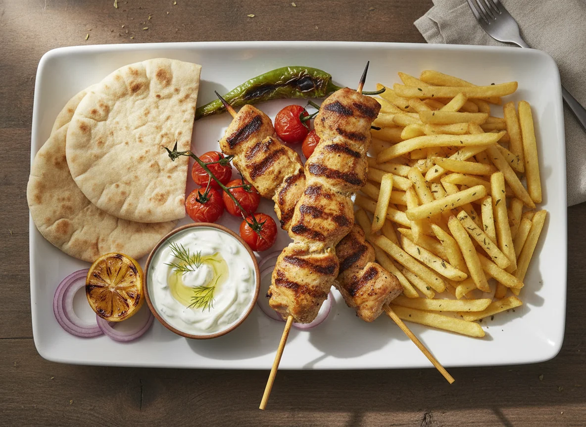 Grilled Chicken Souvlaki Platter photo