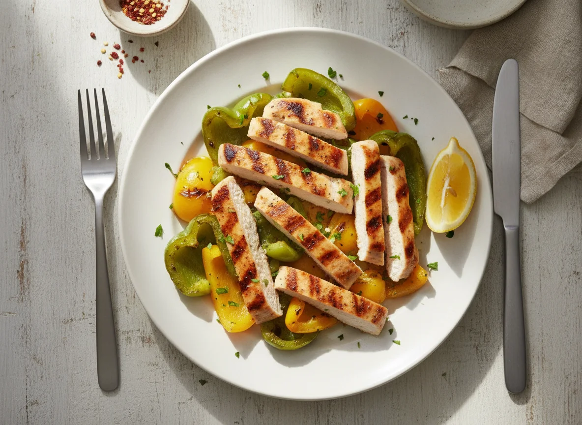 Grilled Chicken with Bell Peppers photo