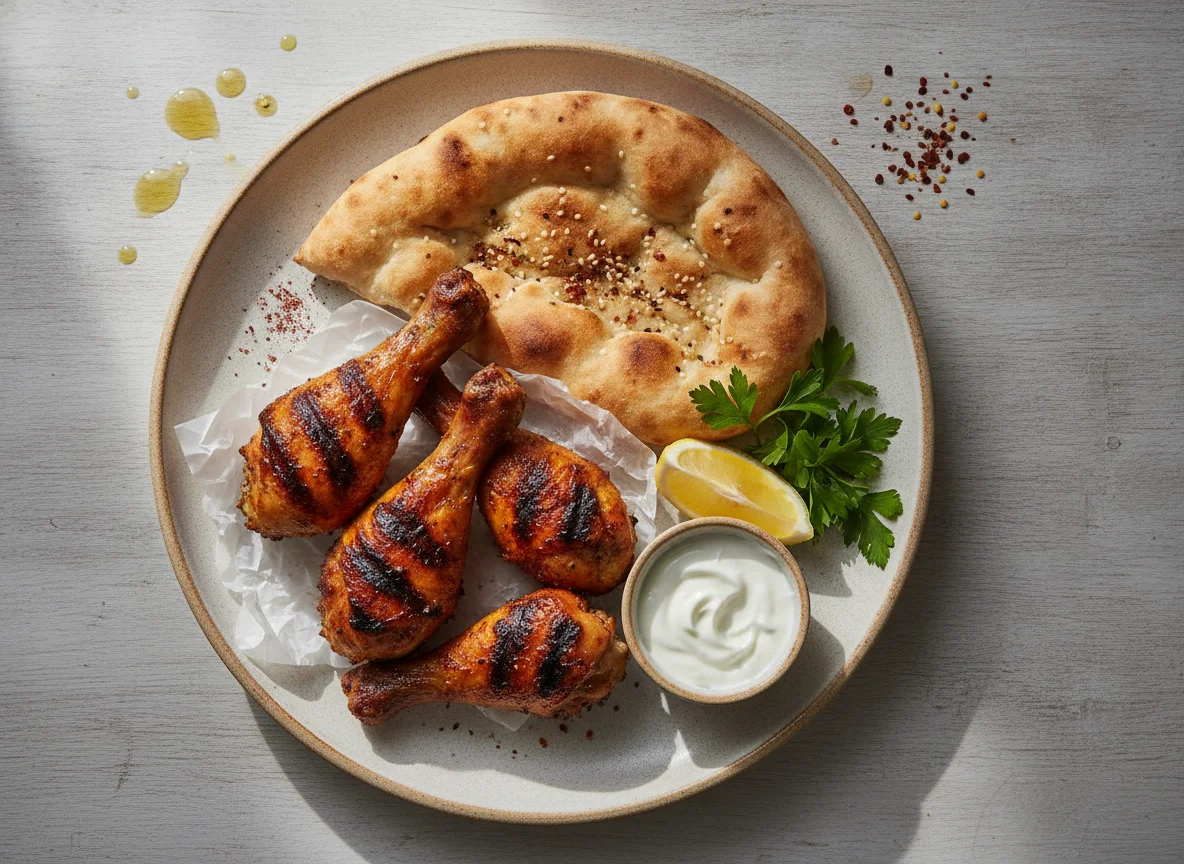 Grilled Chicken with Flatbread photo