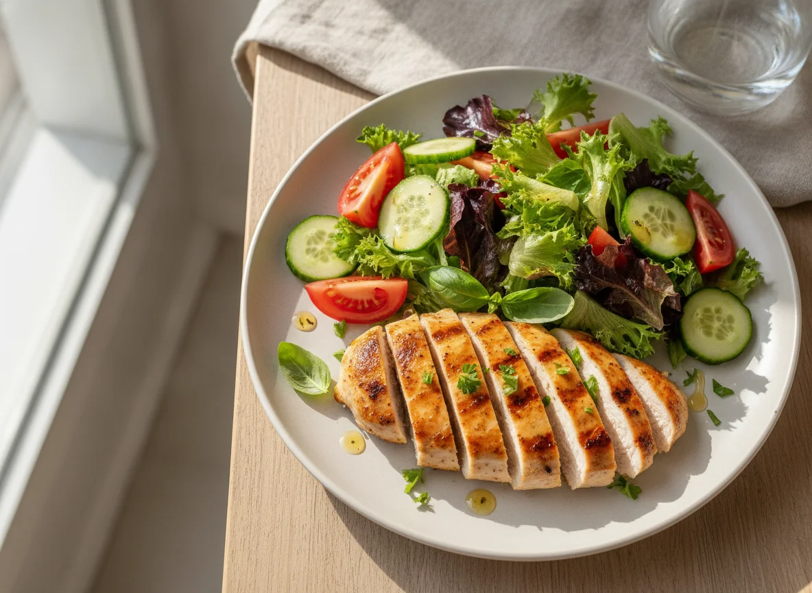 Grilled Chicken with Fresh Salad photo